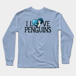 I Love Penguins Long Sleeve T-Shirt